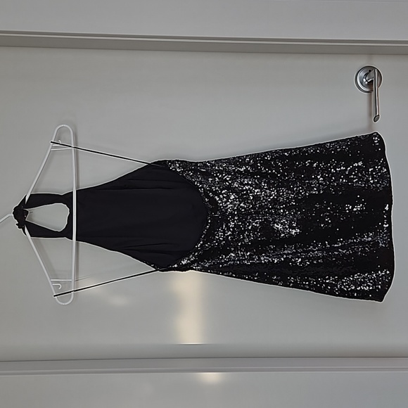 Dynamite Halter Open Back Sequin Dress, Size XXS - Picture 4 of 11